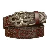 Кофейный, стекло, знак змеи, серебряная пряжка