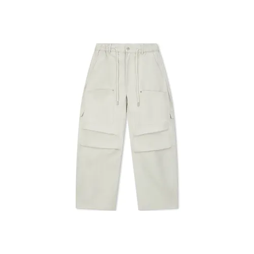 BONELESS Cut Gray White Unisex Casual Pants