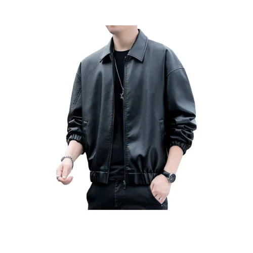 Left Bank Черные Мужские Кожаные Куртки