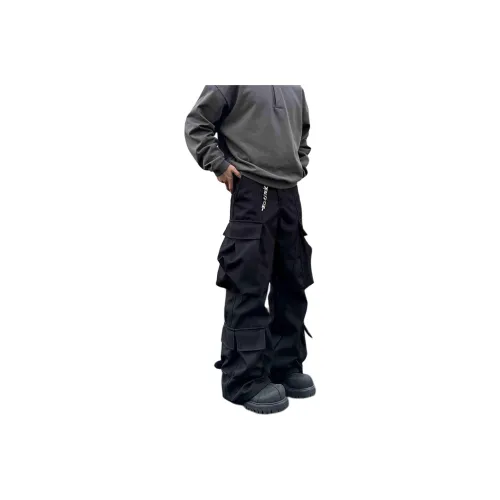 NEVER RULE Black Unisex Casual Pants NEVER RULE Черные Унисекс Повседневные Штаны