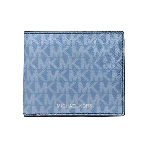 MICHAEL KORS Greyson Покрытый холст Картхолдер Кошелек для монет Мужской кошелек Французский синий