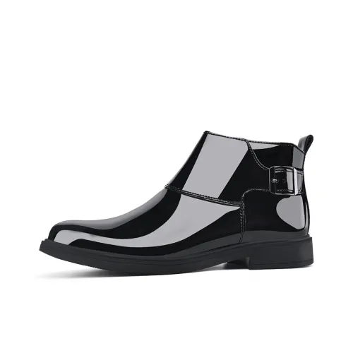 H2 Коровья кожа Блестящий Fashion Minimalist Style Легкий Деловой стиль Обувь Для мужчин Челси Мужской