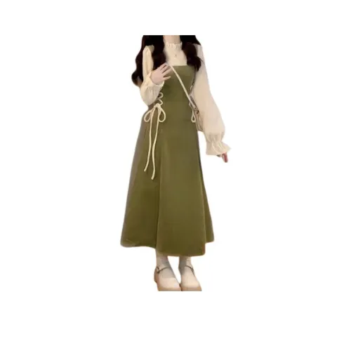 BONAS Длинное платье с длинными рукавами женское