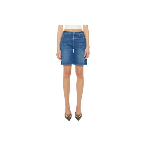 MOTHER Blue Women's Denim Shorts MOTHER Синий Женские Джинсовые Шорты
