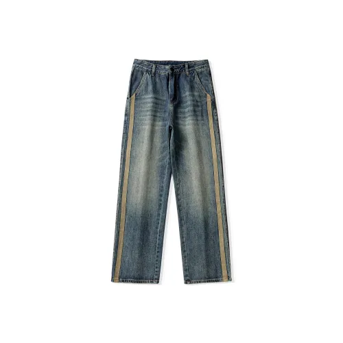 UKTK Ностальгический синий Мужские Джинсы