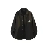 [Карман на молнии] Черный (Логотип на груди с горным и лунным пейзажем)