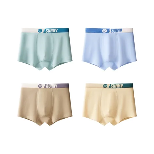 Red Bean 4 шт Шампанское+Лазурный+Трава Белый+Серый Зеленый Школьный возраст Нижнее белье