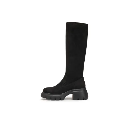 Staccato Темно-ночной Рыцарь 36 см Эластичные Ботинки 6 см Женские Черный