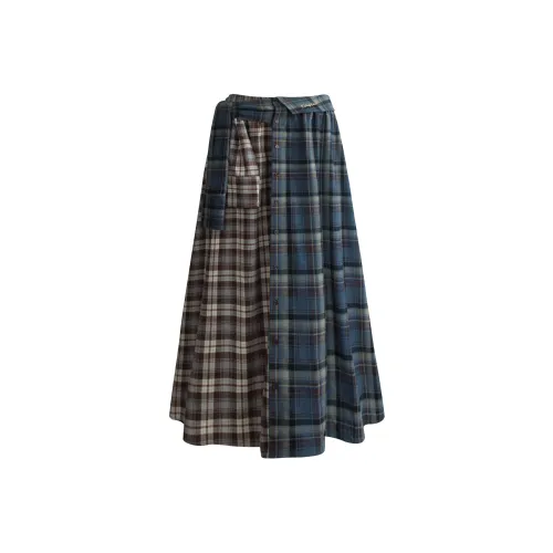 UNIFREE Юбка Женская Синяя Клетка