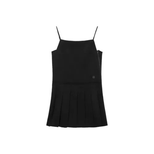 TREEMINGBIRD Фартук Плиссированный Ван-Пис Slip Платье Женское