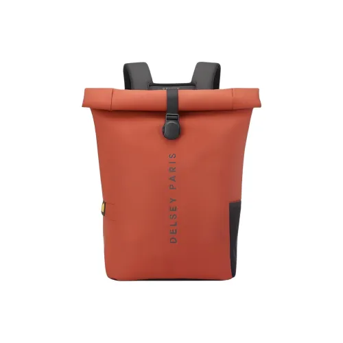 DELSEY ПУ (полиуретан) Рюкзак Средний Унисекс Кирпично-красный