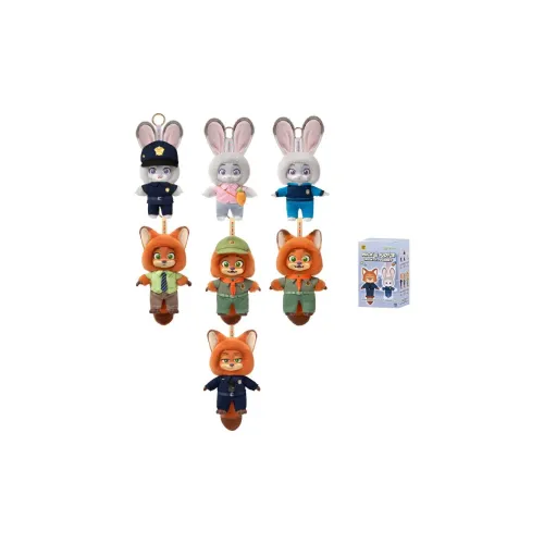 TOP TOY Disney Zootopia Ник And Джуди'S GROWTH Journey Collection Плюшевый Слепые коробки Один Mystery Коробка Целая коробка 6 шт