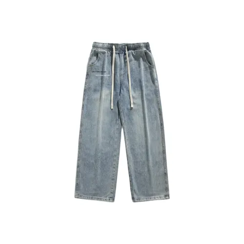 SNOOPY Синий Унисекс Джинсы