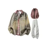 Washed Yellow Clay + Light Gray Pants + Red Blue Checked Shirt  
Вымытый Желтый Глина + Светло-Серые Штаны + Красная Синяя Клетчатая Рубашка