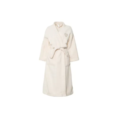 DPLAY SWEET Кремовый Белый Халат для сна Robe Женские Банные халаты