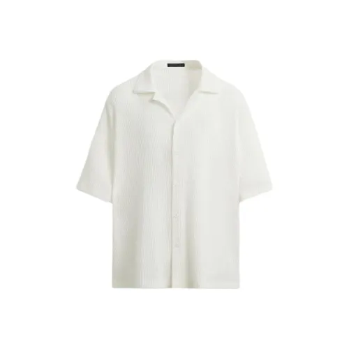 ZARA Men's White Oyster Shirt ZARA Мужская Белая Рубашка из устричной ткани