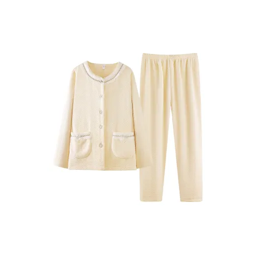 Qin Jing Пижамный комплект женский желтый