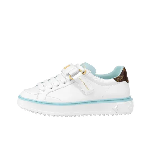 LOUIS VUITTON Time Out Low Топ Стильные Скейтбординги Женские Белые Синие