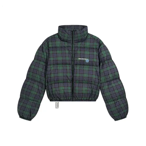 SMILEREPUBLIC Cropped Down Jacket Unisex Plaid SMILEREPUBLIC Укороченный пуховик унисекс в клетку