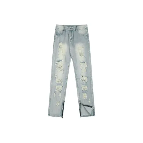 ZMHT Blue Unisex Jeans ZMHT Синий Унисекс Джинсы