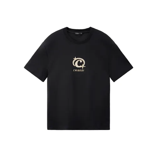 CAISEDI Черные Мужские T-Рубашки