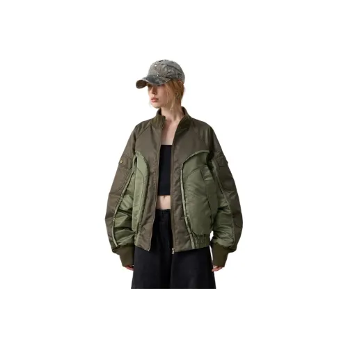 Organic Emotion Оливково-зеленый Унисекс Пуховики