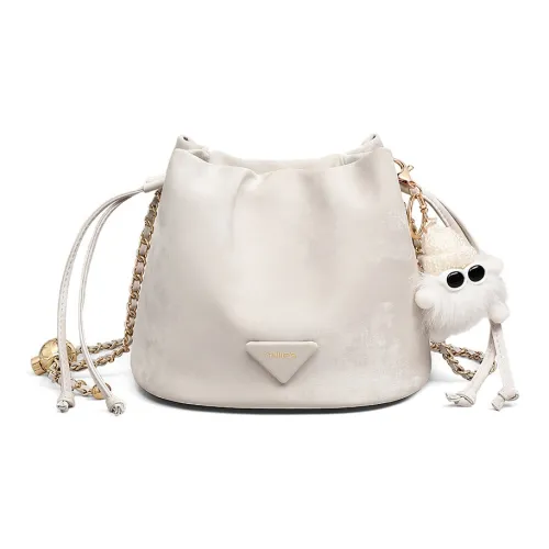 MILLIE'S Сумка через плечо из коровьей кожи ведрообразная сумка стандартная женская цвет экрю