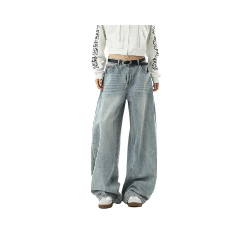 JIARONG Синий Унисекс Джинсы