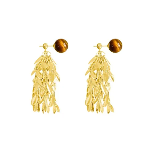 Rhymes Серьги с золотым покрытием из меди женские