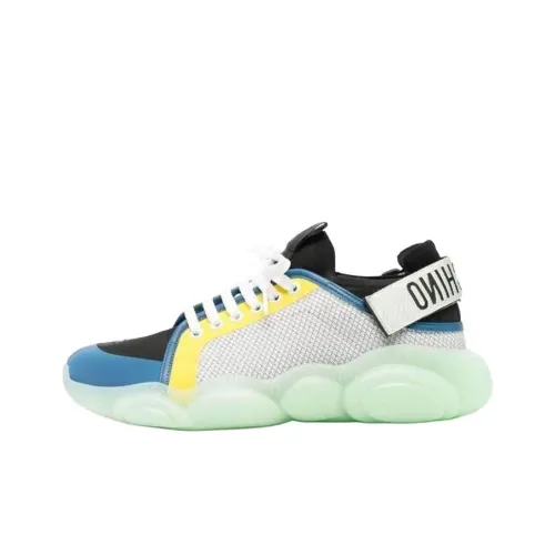 MOSCHINO Логотип Лента Низкий Топ Спортивная Повседневная Обувь Мужская Серый Зеленый