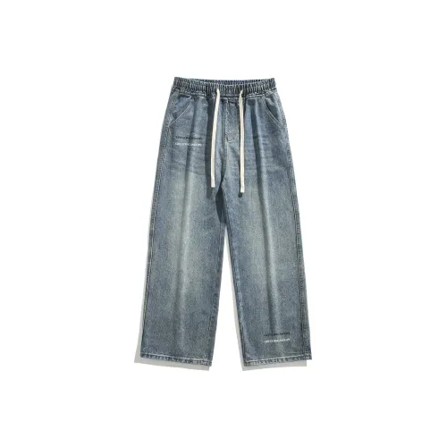 SNOOPY Синий Унисекс Джинсы