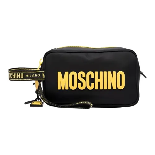 MOSCHINO Полиамид Клатч Стандартный Мужской Желтый Черный