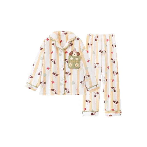 OEING Рождество Щенок Комплекты одежды Женские Пижамные комплекты