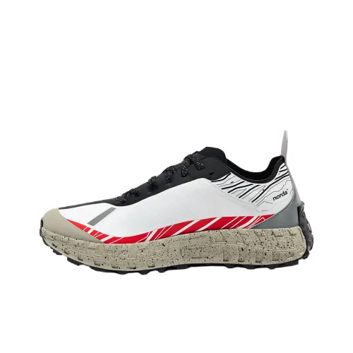 NORDA 001 Противоскользящий Износостойкий Легкий Низкий Верх Trail Беговые кроссовки Женские Белый Серый Красный