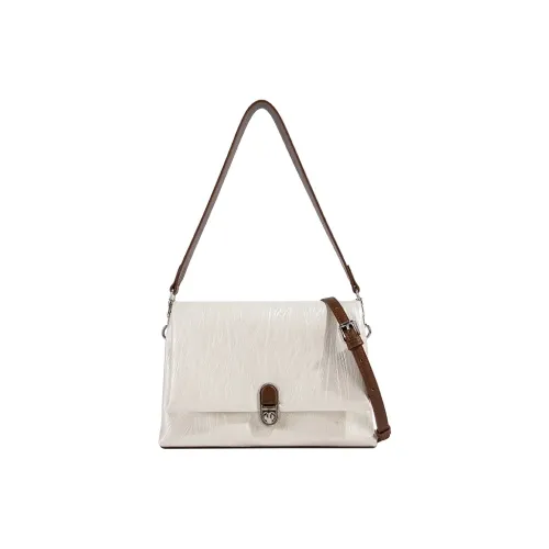 Jacoponnus Сумка через плечо из коровьей кожи стандартная женская жемчужно-белая многоцветная