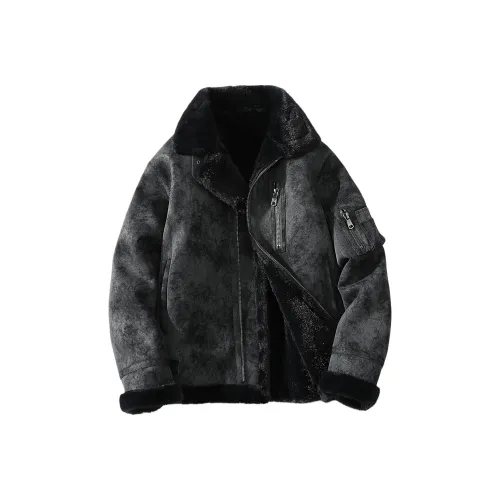 KSEK Чернила Окрашенные Угольный Черный Унисекс Куртки