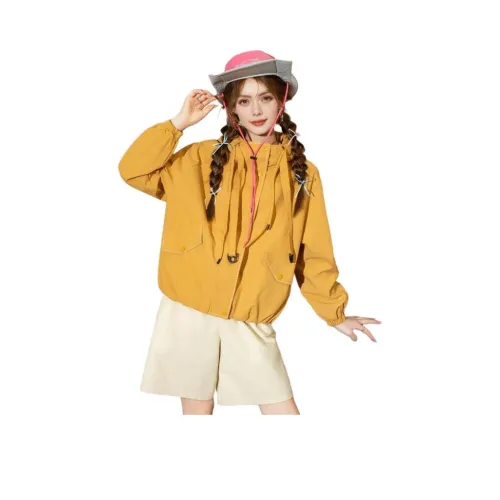 FAWENXIANGZI Оранжевые Женские Куртки