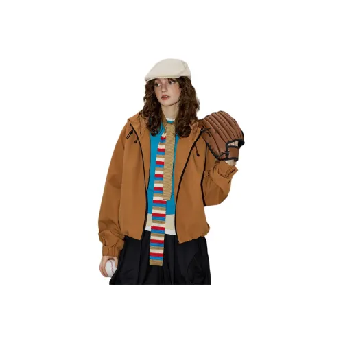 Coolhut Оранжевый Женский Короткий Пальто