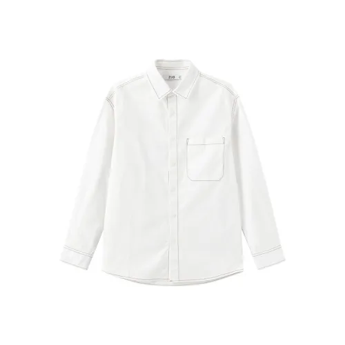ZUO Белые Мужские Рубашки