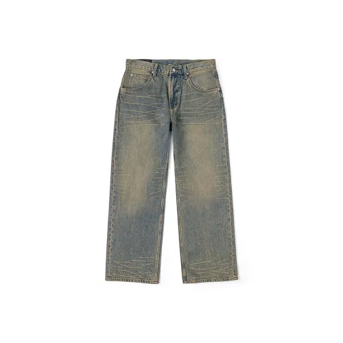 Lee Темно-синий Мужской Джинсы