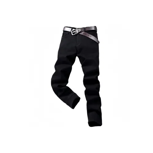 Chisportate Черные джинсы с флисовой подкладкой унисекс