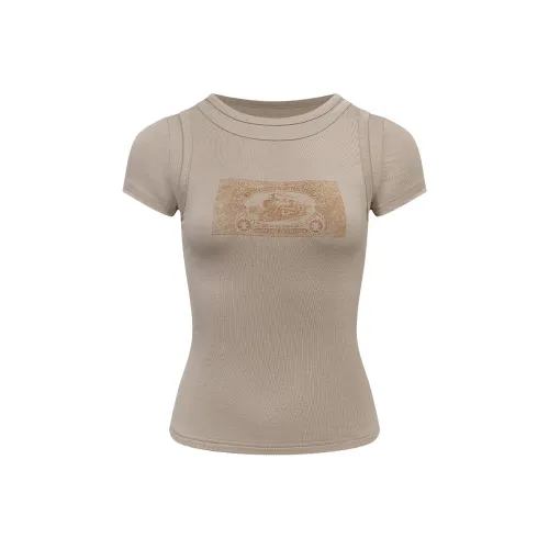 Ariseism Светлый Кофейный Женский T-Рубашки