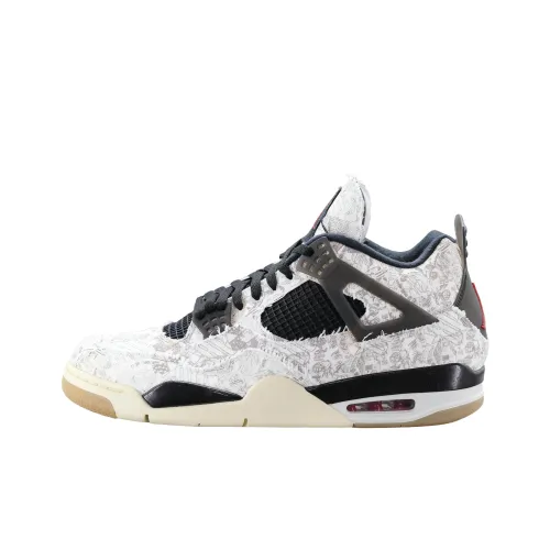 JORDAN Air Джордан 4 Винтажные баскетбольные кроссовки MID Топ Белый Мужской