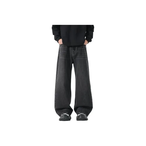 NRXX Черный Серый Унисекс Джинсы