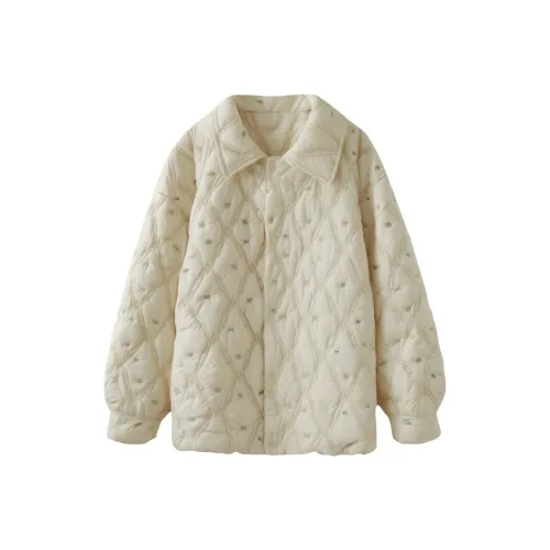 LUYOUYE Кремовый Бежевый Женский Пуховик