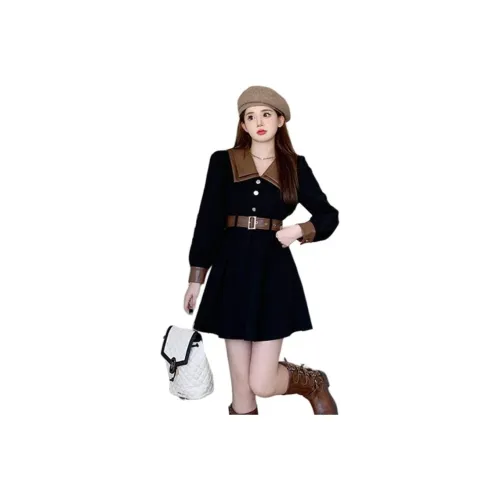 XIANSINIAO Длинное платье с длинными рукавами женское