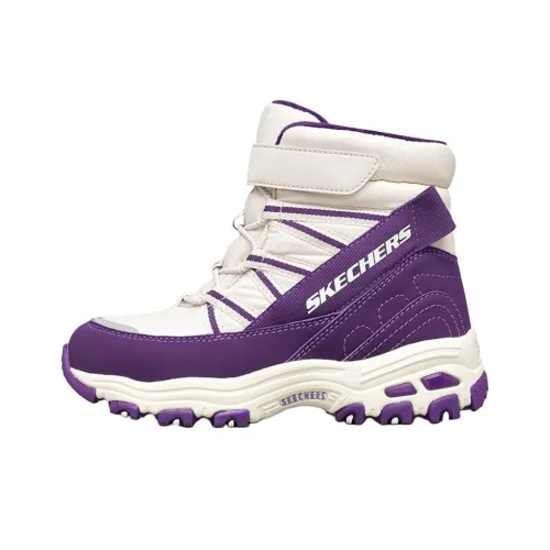 Skechers Амортизация Поддержка Устойчивость к истиранию Противоскользящие Детские Лайфстайл Обувь Фиолетовый Белый Подростки