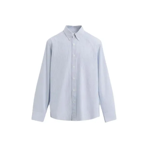 ZARA Синие Белые Мужские Рубашки