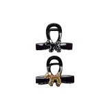 2 шт Винтаж Щенок Заколка для волос - Черный + Коричневый