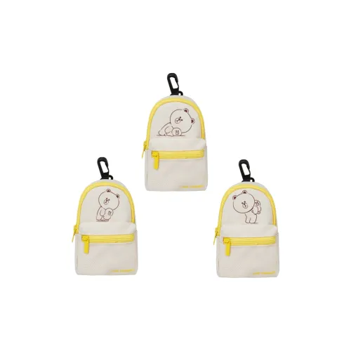 LINE FRIENDS Полиэстер Чехол для наушников Мини Унисекс Бежевый Желтый